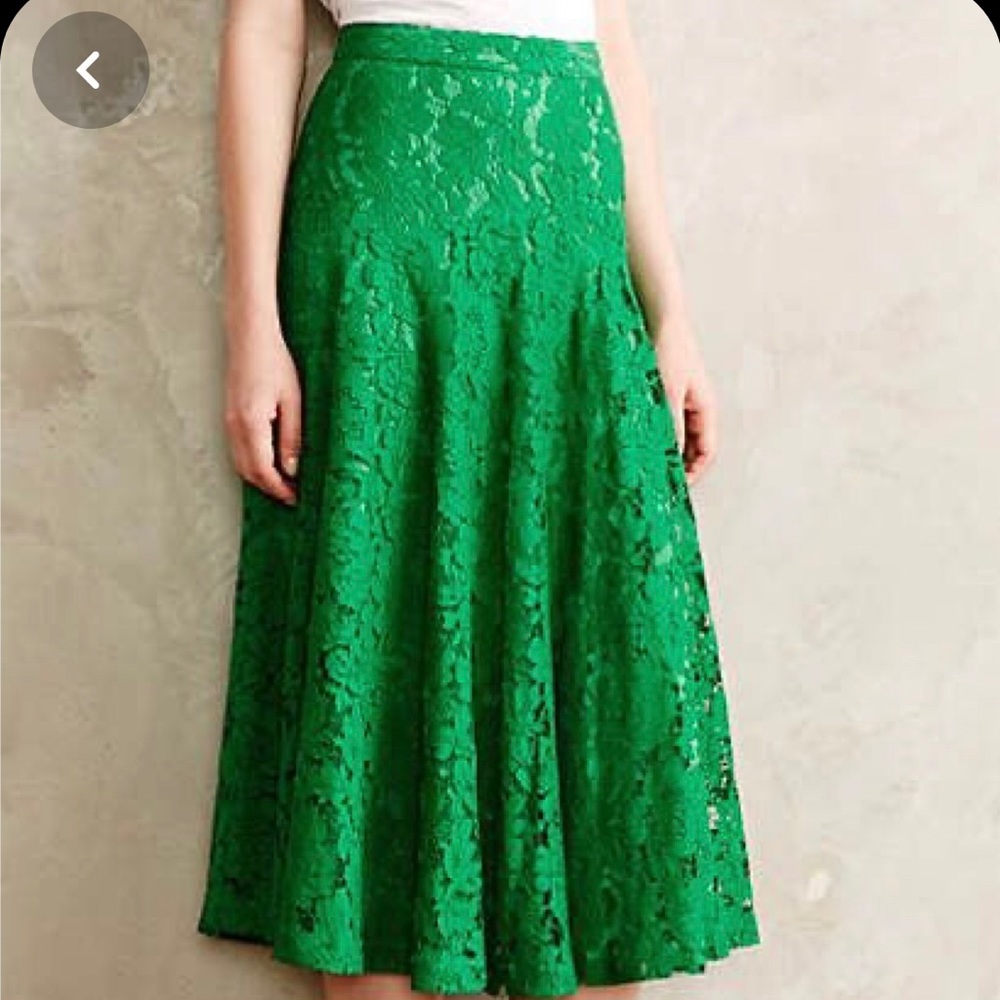 ANTHROPOLOGIE Champagne & strawberries skirt